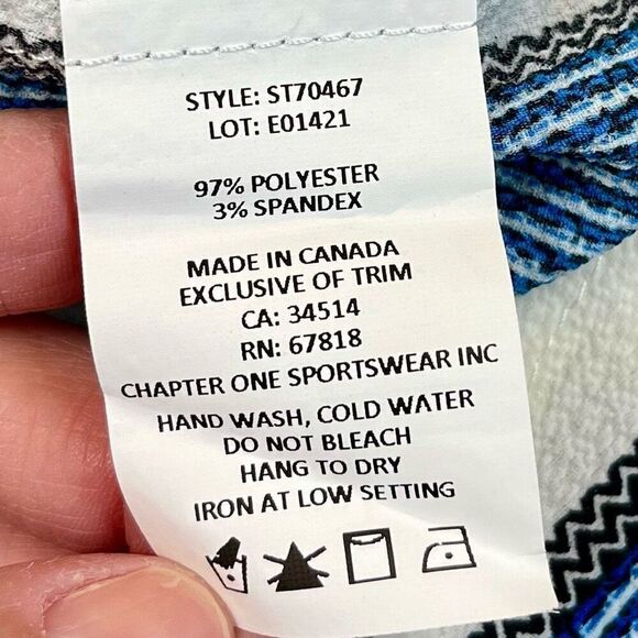 New! NWT Jules & Leopold Textured Striped 3/4 Sleeve Blouse Medium - Picture 9 of 9